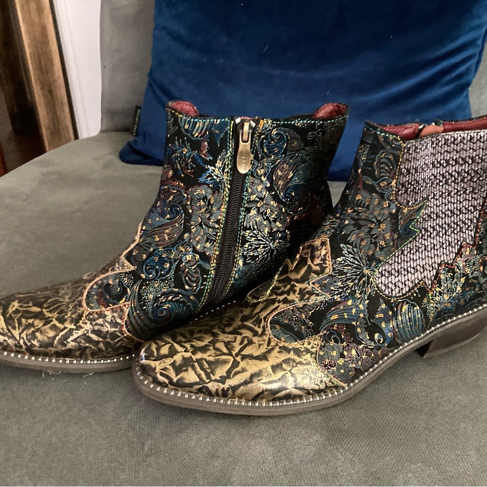 L’Artiste Ciona soft spring western leather ankle boots size 40